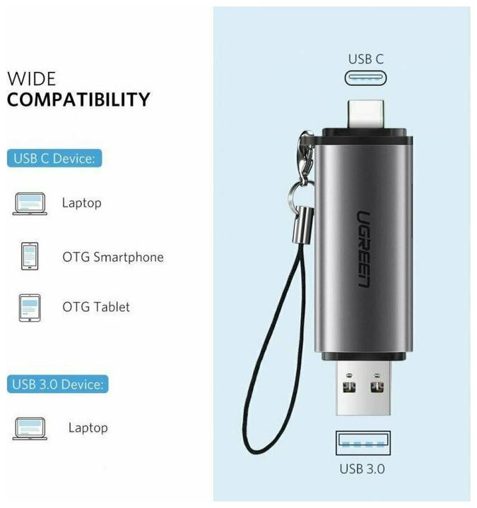 Immagine prodotto Ugreen USB-C e USB-A - TF SD 3.0 (USB-C, USB)