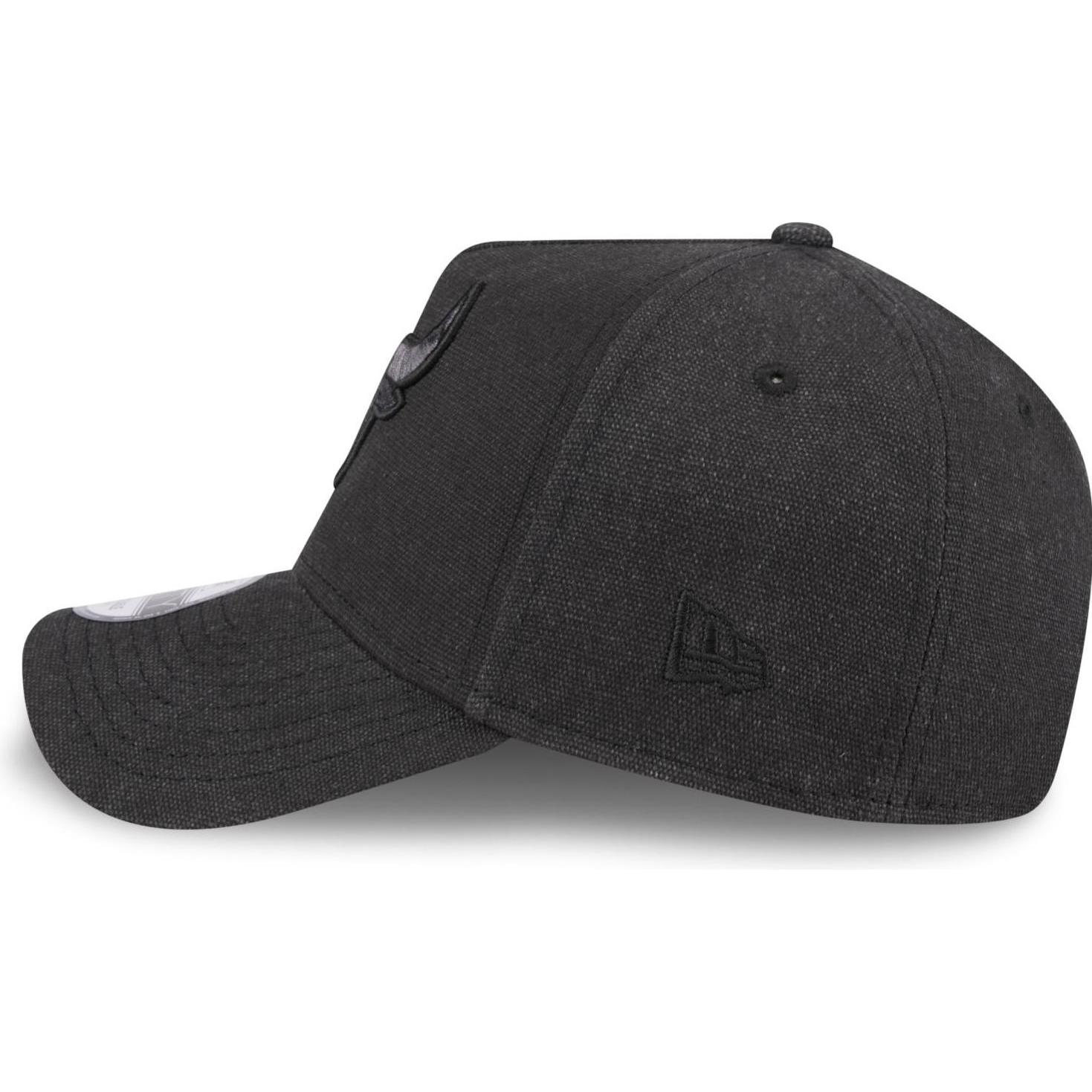 Thumbnail - New Era, Herren, Cap, A-Frame Trucker Leinen Cap - Chicago Bulls schwarz, Schwarz, (One Size)