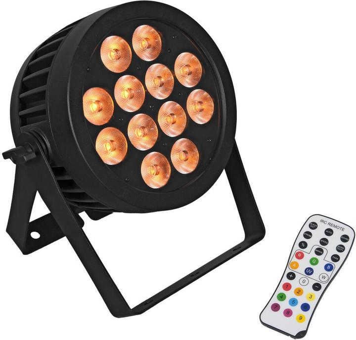 Produktbild Eurolite Set LED IP PAR 12x8W QCL Spot + 2x Diffusorscheibe (15x60° und 40°) (LED)