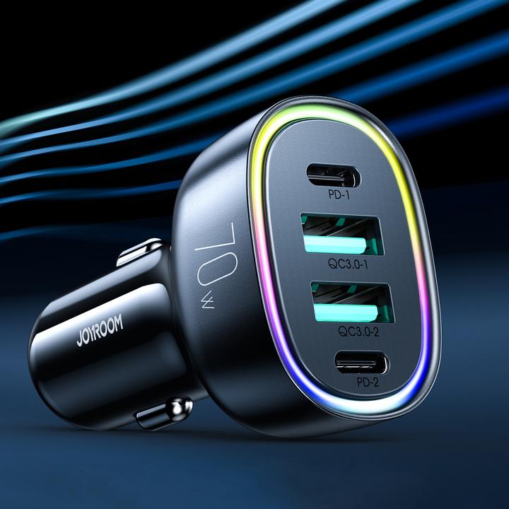 Image du produit Joyroom Chargeur de voiture 70W 4 ports