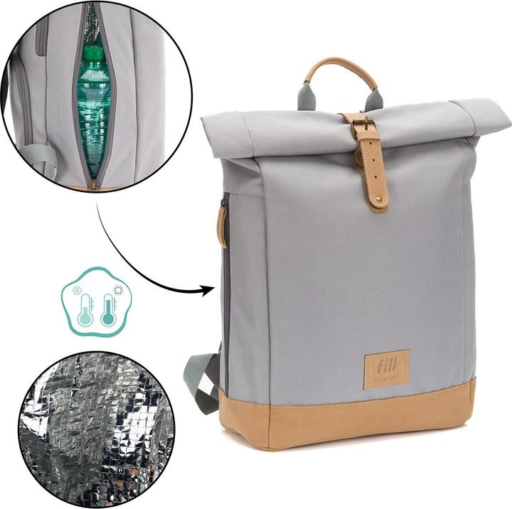 Produktbild Fillikid Wickeltaschen & Wickelrucksäcke Wickeltasche Berlin im Rolltop-Design mit