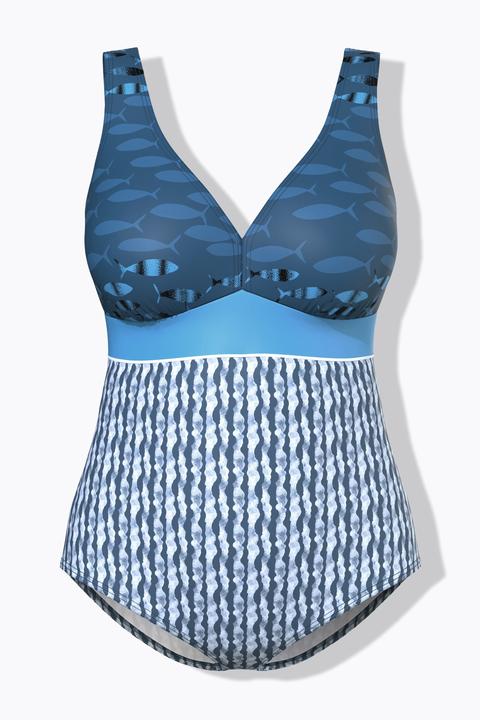 Actual product image Ulla Popken Mixed Print Swimsuit (60)