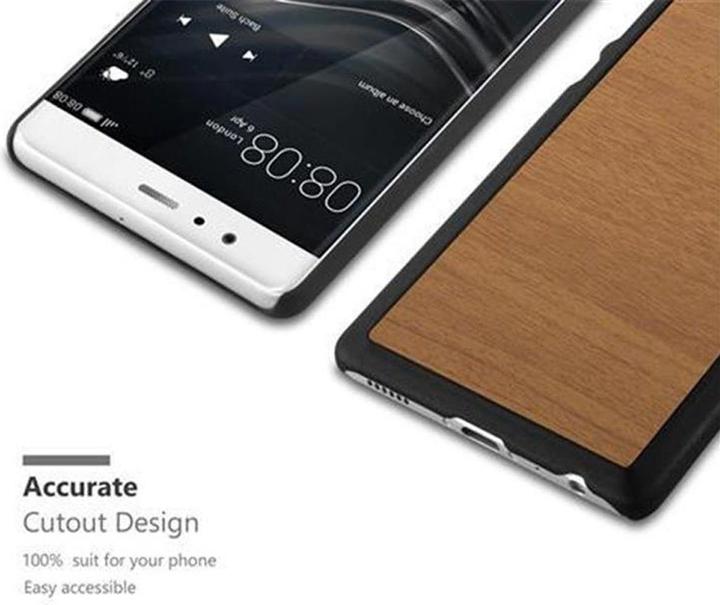 Actual product image Cadorabo Hard Cover Woody Cover (Huawei P9)