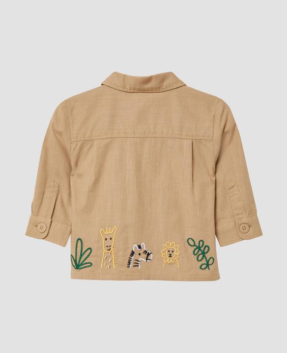 Produktbild S.Oliver Indoor-Jacke Overshirt mit Stickerei in Leinenoptik (86)