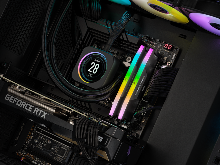 Image du produit Corsair Vengeance RGB (2 x 32GB, 6400 MHz, RAM DDR5, DIMM)