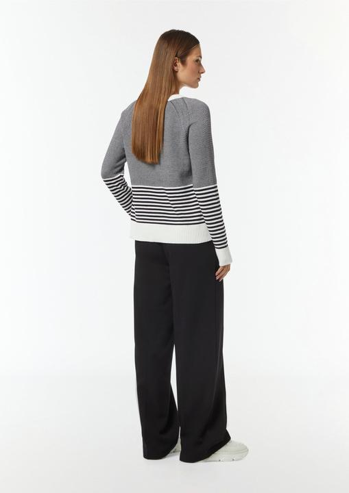 Actual product image Comma Strickpullover Baumwollpullover mit Streifen (36)