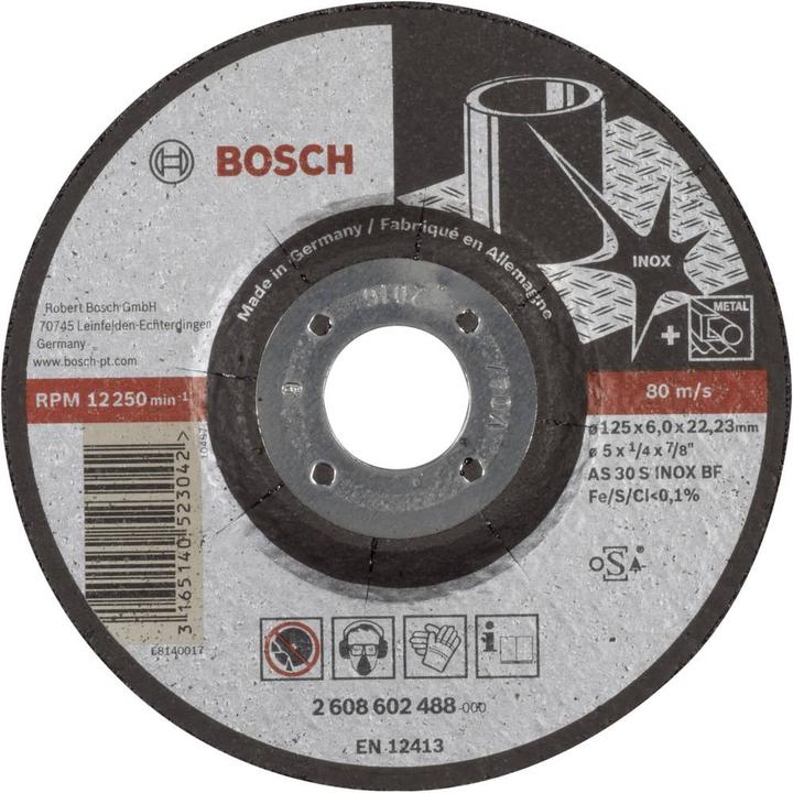 Produktbild Bosch Professional Zubehör PRO Stainless Steel Schruppscheibe, 125 x 6 x 22,23 mm