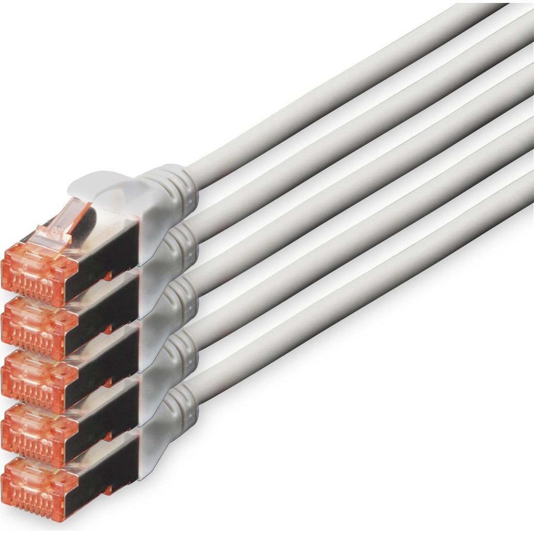 Digitus Patchkabel CAT6, S-FTP, 7 m, Kabel, 5 Vnt (DK-1644-070-5) (S/FTP, CAT6, 7 m), Netzwerkkabel