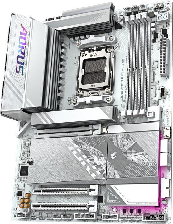 Image du produit Gigabyte X870E AORUS Elite WIFI7 ICE (AM5, AMD X870E, ATX)