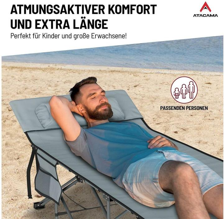 Produktbild Atacama XXL Feldbett Dunkelgrau
