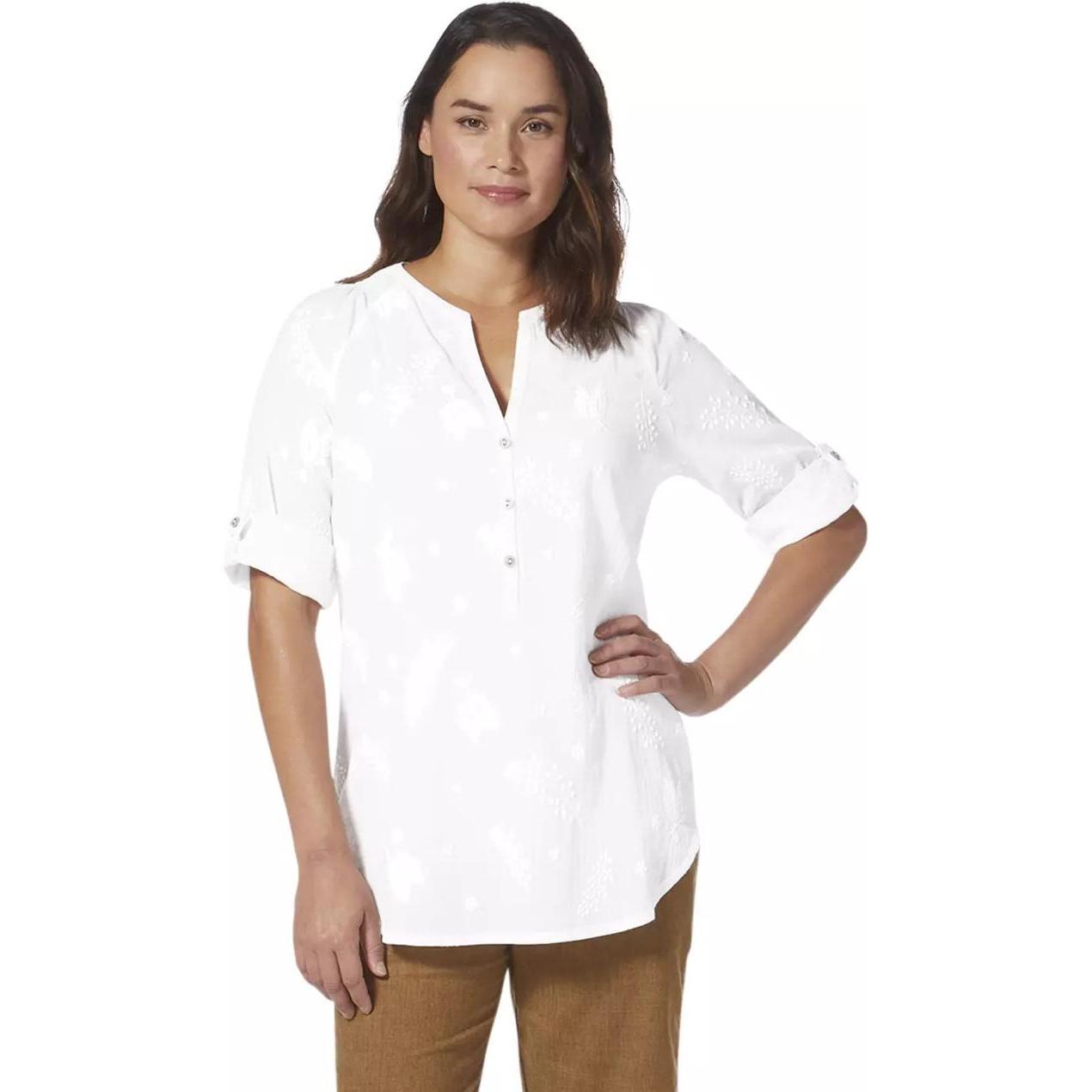Royal Robbins, Damen, Bluse, Oasis II 3/4 Sleeve Women, Weiss, (XL)