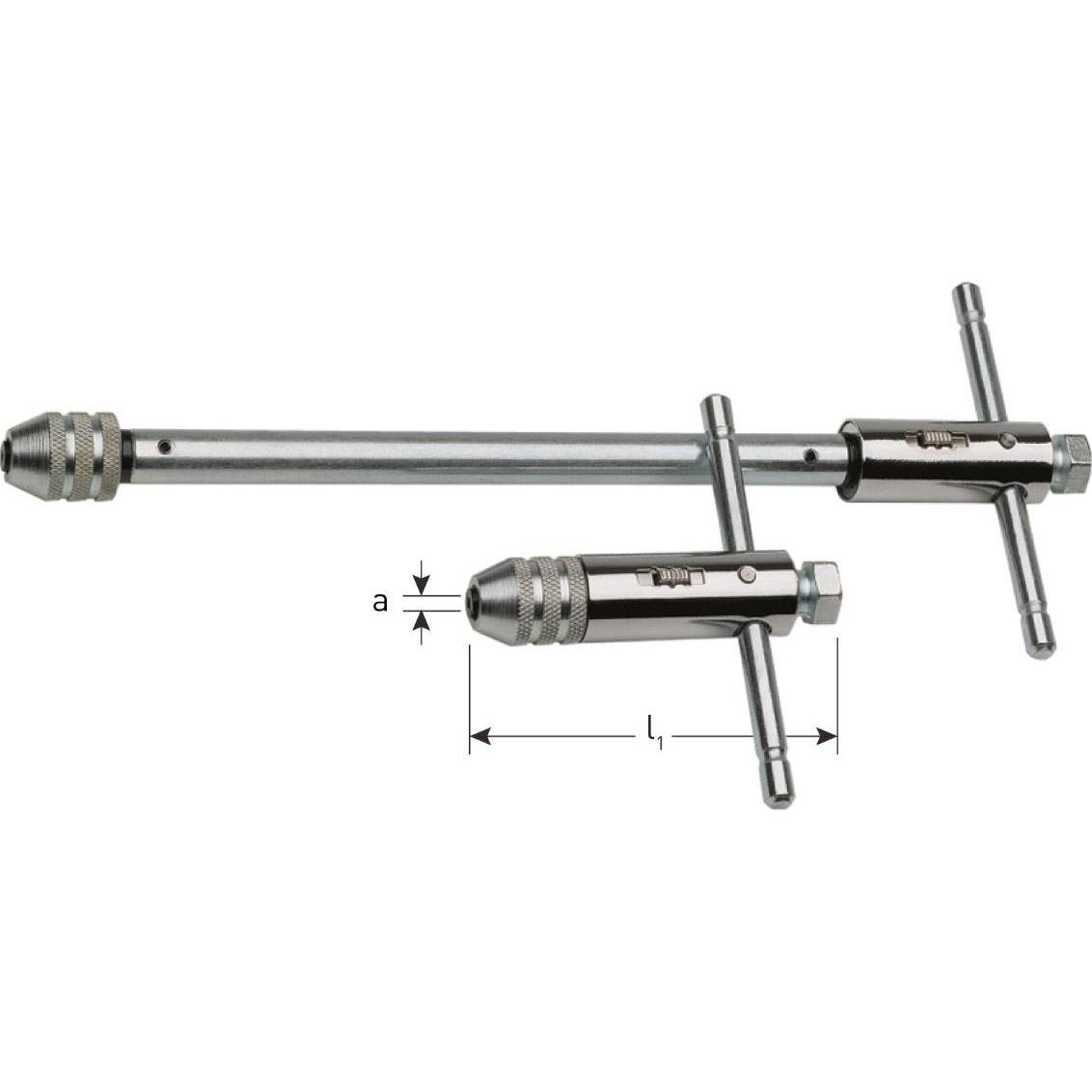 Rotec, Maschi + Giramaschi, 380.0001 3800001 Gewindeschneidgriff mit Ratsche Nr. 1 / M3 - M10