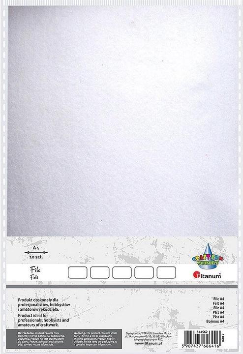 Produktbild Titanum Filz A4 weiss 10St