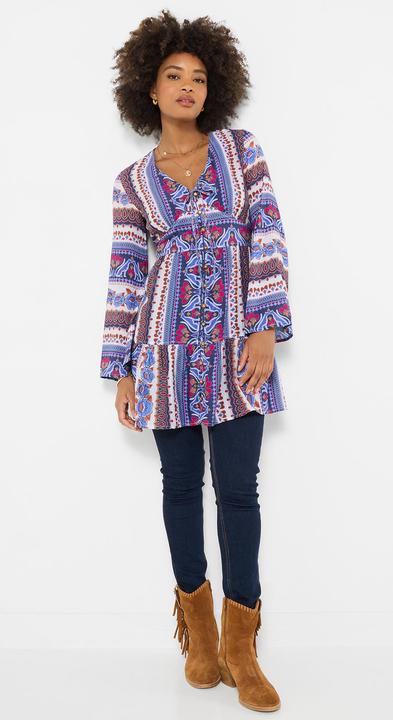 Image du produit Joe Browns Flared Sleeve Printed Boho Tunic Dress (44)