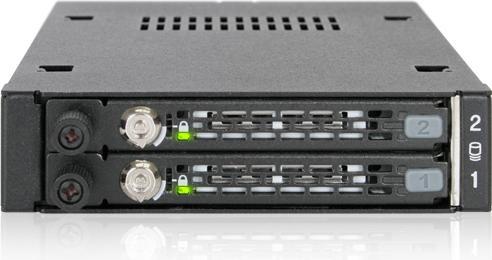 Produktbild Icy Dock MB492SKL-B 3.5in Case 2.5in HDD oder SSD SAS SATAIII fuer industrielle Systeme mit Staubschutzkla...