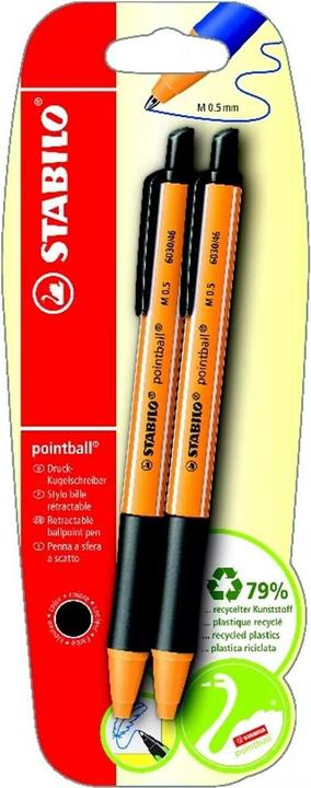 Actual product image STABILO pointball 2 blister black B-43718-10 (2x)