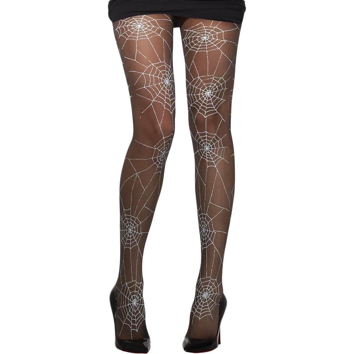 Thumbnail - Smiffys, Damen, Strümpfe, Hexe - Spinnennetz, Schwarz, (M/L)