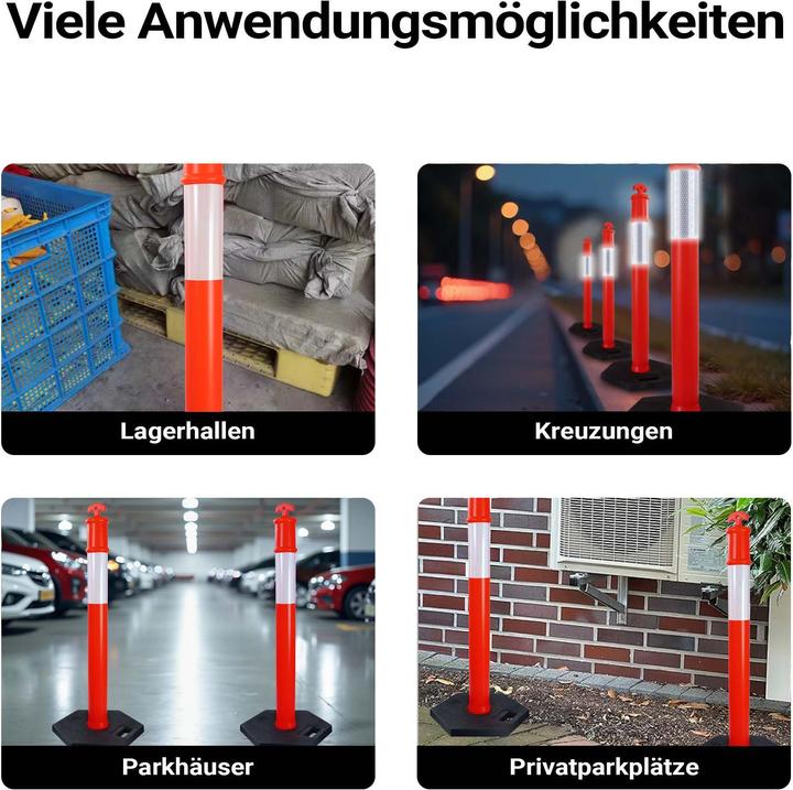 Actual product image Wiltec Polyethylene Parking Bollards 110x42x42cm, Ideal as Car Park Bollards