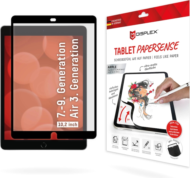 Actual product image Displex Tablet Papersense, iPad Paper Feeling Schutzfolie (1 Piece, iPad Air 2019 (3. Gen), IPad 10.2 (2019/2020/2021))