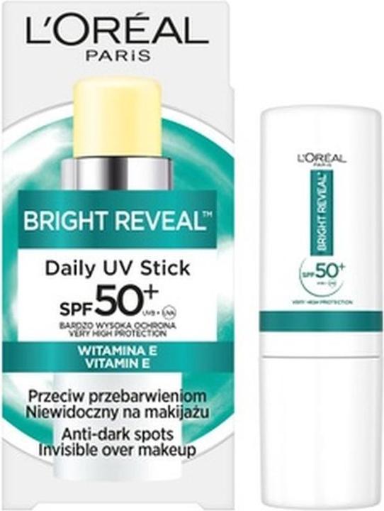 L'Oréal Paris L'Oreal Bright Reveal Daily Uv Stick Sunscreen With Spf 50+ 9ml (Sun cream face, SPF 50+, 9 ml)