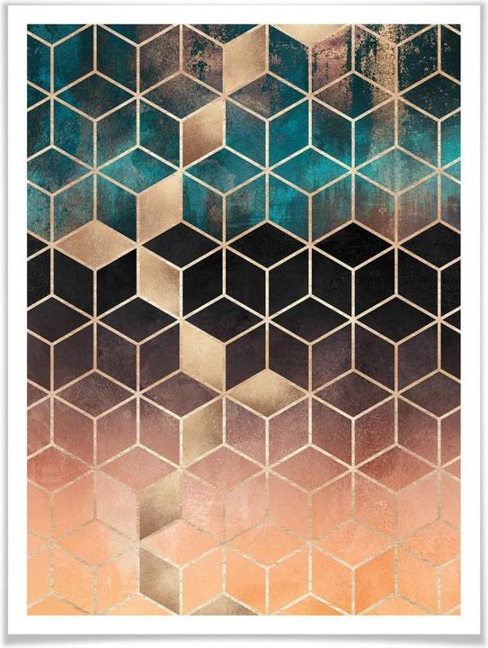 Image du produit Trenddeko Géométrie vert doré (80 x 100 cm)
