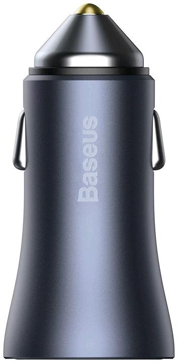 Produktbild Baseus Golden Contactor Pro car charger, USB + USB-C, QC4.0+, PD, SCP, 40W (gray)
