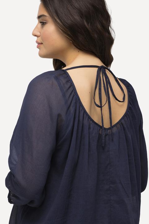 Produktbild Ulla Popken Bluse, floraler Druck, V-Ausschnitt, 3/4-Arm (46, 48)