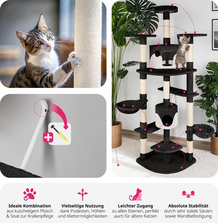 Immagine prodotto tectake Nelly (204 cm, Bianco, Nero)