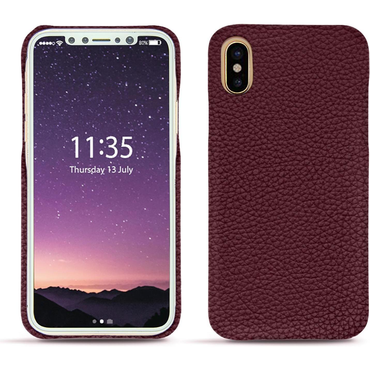 Thumbnail - Noreve Lederschutzhülle (Apple iPhone XS), Smartphone Hülle, Violett