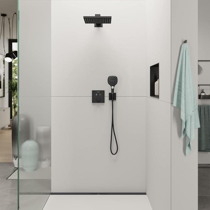 Produktbild hansgrohe HG Wandanschluss FixFit E mit Brausehalter mattschwarz