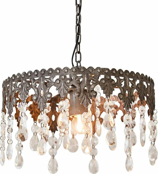 Produktbild Loberon Hängelampe Escoire antikgrau/klar (38 cm)