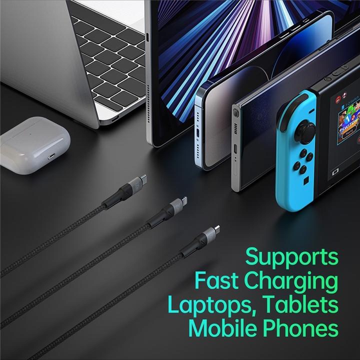 Produktbild Duzzona 3 in 1 USB Ladekabel (1.30 m, 100 W)