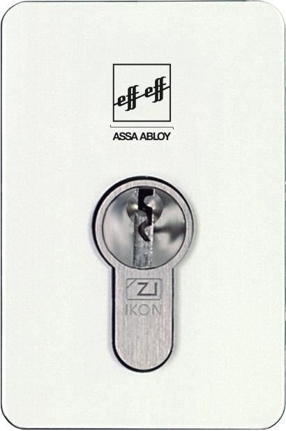 Actual product image effeff EFF 49510-3-9291-00 ROSETTE SET COMPL. 92 MM SILVER RAL 9006