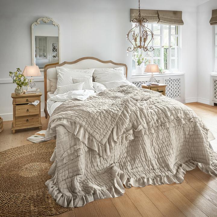 Image du produit Loberon Lit Serravalle marron/blanc
