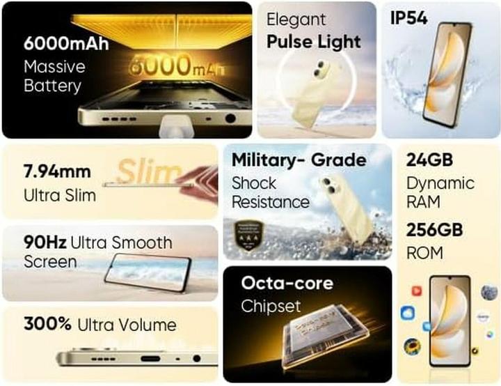 Produktbild realme Note 70T 64GB/4GB - Beach Gold (64 GB, Beach Gold, 6.74", Dual SIM, 4G)