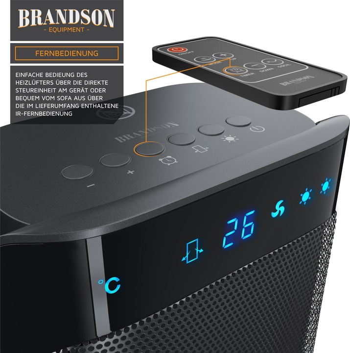 Actual product image Brandson Fan heater (2000 W)