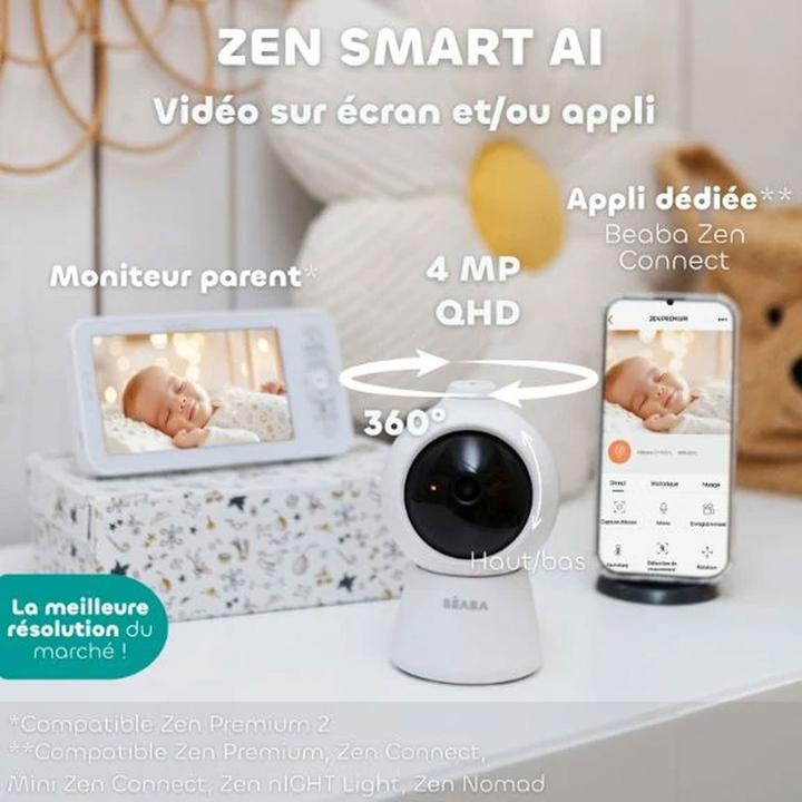 Produktbild Beaba Babyphone ZEN Smart KI weiss ohne Stecker (300 m)