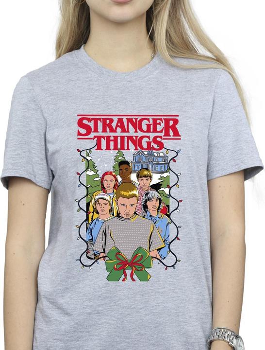 Immagine prodotto Netflix Stranger Things Christmas Poster Maglietta Ampia Donna (XXL)