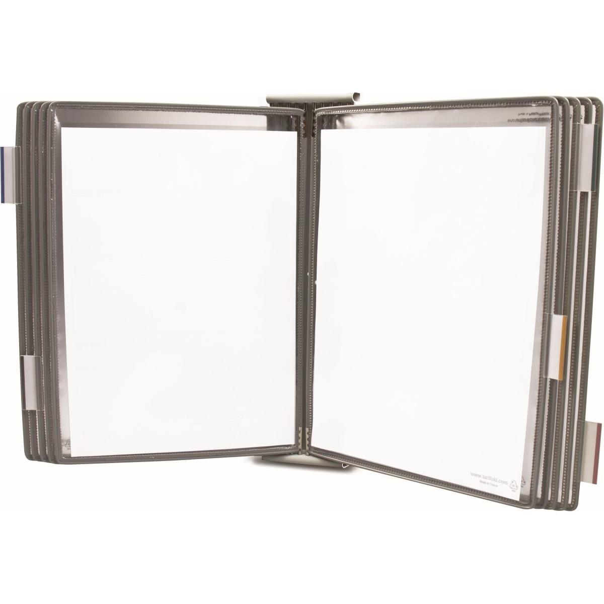 Tarifold, Informationsschild, Wand-Sichttafelsystem 424100 DIN A4 grau mit 10 St. Sichttafeln