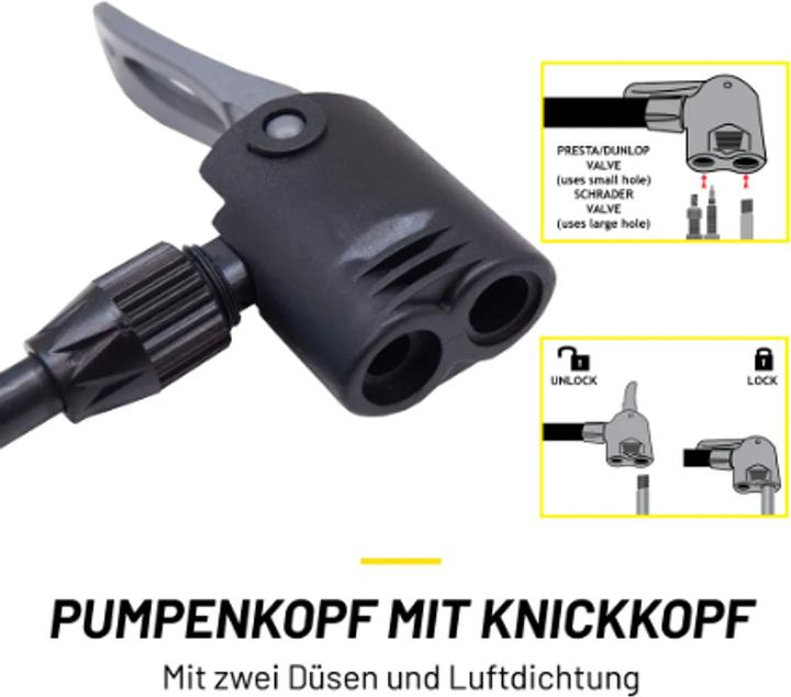 Actual product image Dunlop Bicycle floor pump black/red