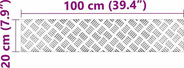 Produktbild VidaXL Aluminium Treppenplatten (100 x 20 cm)