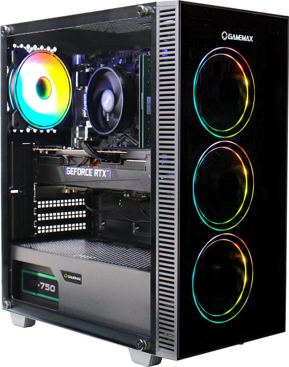 Produktbild GameMax Draco XD 7589 Ryzen 5 5500 32GB 1TB SSD RTX 5050 (1000 GB, 32 GB, AMD Ryzen 5 5500, GeForce RTX 5050)