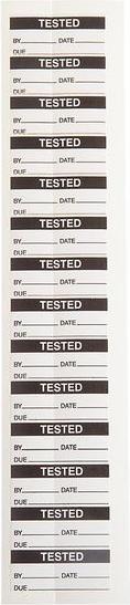 Immagine prodotto RS PRO Etichetta scrivib. mensile nera TESTED