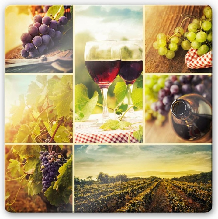 Actual product image Trenddeko Wine collage - square (50 x 50 cm)