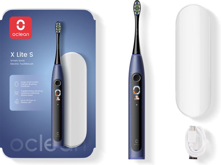 Immagine prodotto Clean Spazzolino sonico Oclean X Lite Set blu scuro (Spazzolino sonico)