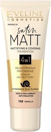 Eveline EVELINE Satin Matt Foundation matujący podkład do twarzy 102 Vanilla 30ml