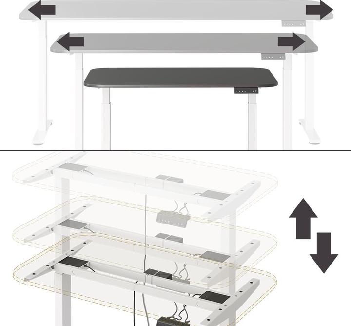 Produktbild Vicco Schreibtisch Elevate, Anthrazit/Weiss, 180 x 57.5 cm (120 x 70 x 120 cm)