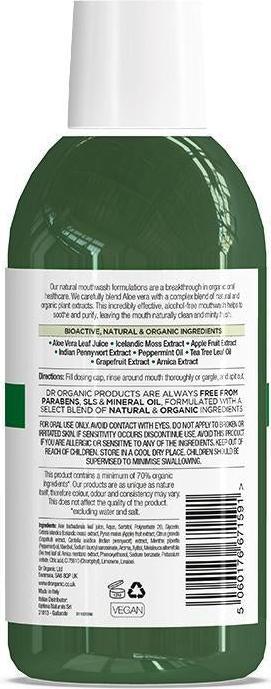 Immagine prodotto Dr. Organic ALOE VERA enjuague bucal 500 ml (500 ml, Collutorio)