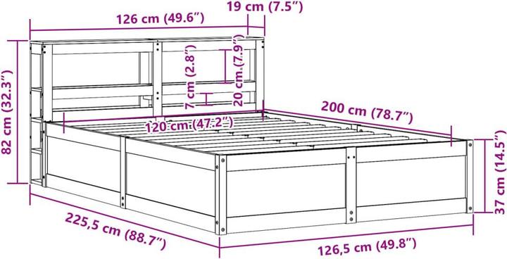 Image du produit vidaXL Bettrahmen (120 x 200 cm)