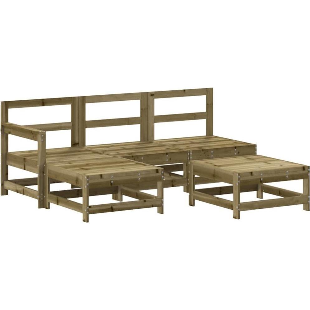 VidaXL, Gartenlounge, 5-tlg. Garten-Lounge-Set Kiefernholz Imprägniert,Material